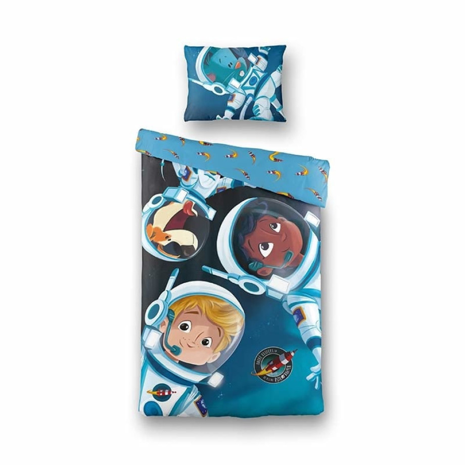 Dekbedovertrek De Kleine Astronaut Space Crew - (x cm) - Meerkleurig Katoen - Dessin: - Divers - Dekbed-Discounter.nl afbeelding 1