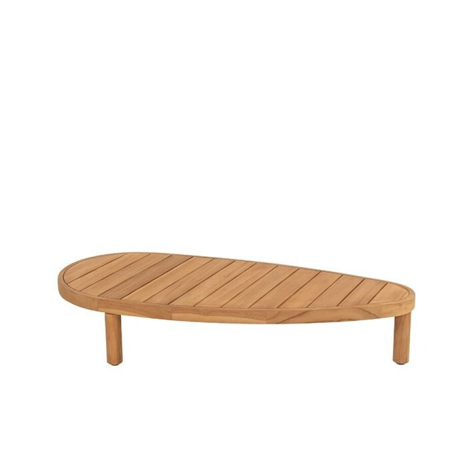 4 Seasons Outdoor Salontafel Finn Teak - Pebble Shape 125 x 63 cm afbeelding 