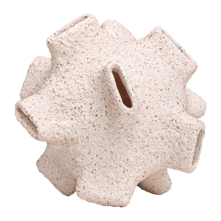 QUVIO Beige ornament - Decoratief object - Keramiek - Beige afbeelding 1