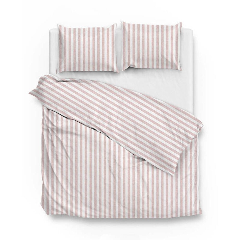 Dekbedovertrek Banda Di Lino - Shell Nude - Eenpersoons (140x200 Cm) - Roze Katoen - Strepen - Zo!Home - Dekbed-Discounter.nl Dekbedovertrek Banda Di Lino - Shell Nude - Eenpersoons (140x200 Cm) - Roze Katoen - Strepen - Zo!Home - Dekbed-Discounter.nl afbeelding 1