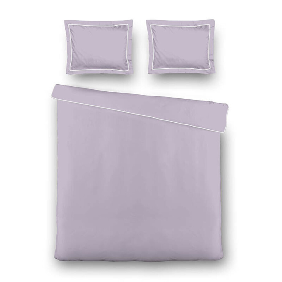 Dekbedovertrek Hotel Deluxe - Lavendel - Tweepersoons (200x200 Cm) - Paars Microvezel - Effen - Luna Bedding - Dekbed-Discounter.nl afbeelding 1