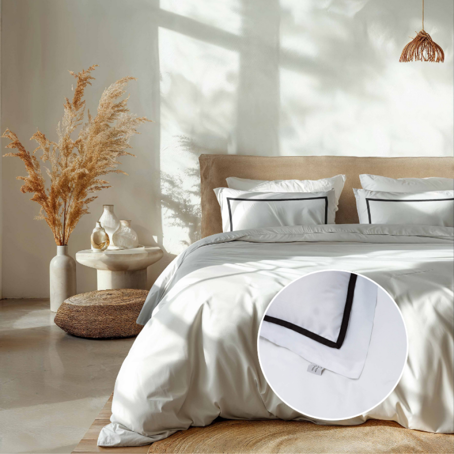 Dekbedovertrek Hotel Deluxe Wit Effen 240x200 Cm Luna Bedding - Dekbed-Discounter.nl Dekbedovertrek Hotel Deluxe Wit Effen 240x200 Cm Luna Bedding - Dekbed-Discounter.nl afbeelding 1