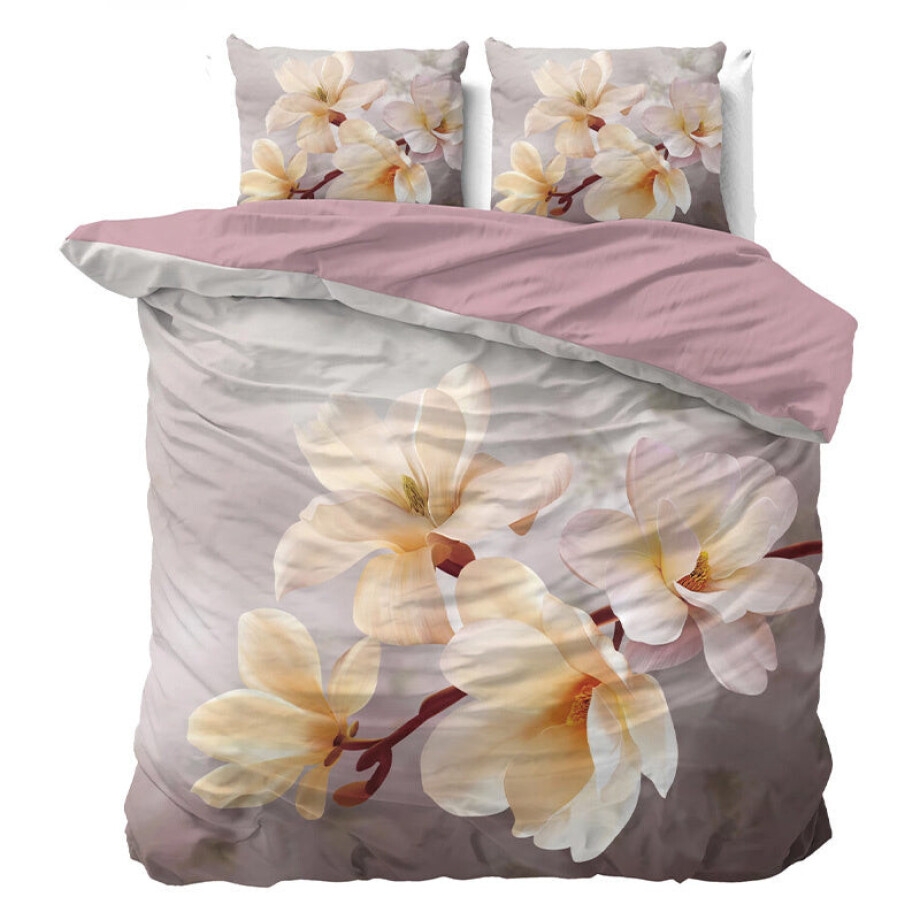 Dekbedovertrek Isaline - Lits-Jumeaux (240x220 Cm) - Microvezel - Bloemen - Sleeptime Essentials - Dekbed-Discounter.nl afbeelding 