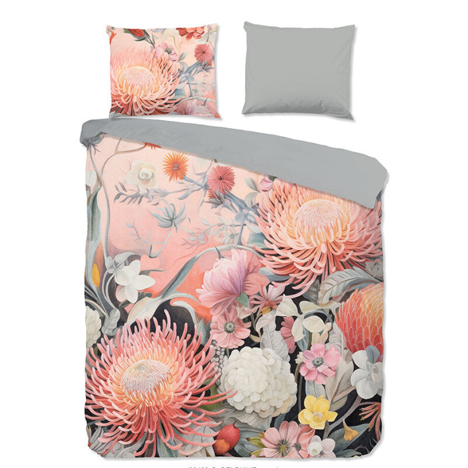 Dekbedovertrek Katoen - Delphine - Tweepersoons (200x200 Cm) - Meerkleurig Katoen - Bloemen - Good Morning - Dekbed-Discounter.nl afbeelding 1