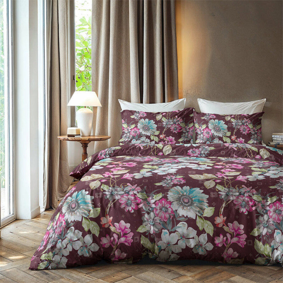 Dekbedovertrek Katoen-Flanel - Flower - Lits-Jumeaux (240x220 Cm) - Meerkleurig Flanel - Bloemen - Zydante - Dekbed-Discounter.nl Dekbedovertrek Katoen-Flanel - Flower - Lits-Jumeaux (240x220 Cm) - Meerkleurig Flanel - Bloemen - Zydante - Dekbed-Discounter.nl afbeelding 1