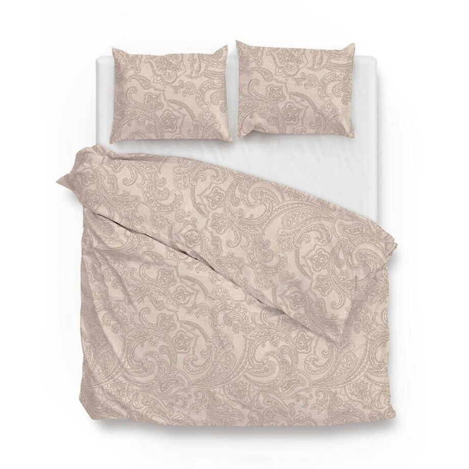 Dekbedovertrek Katoen-Flanel - Paisley Di Lino - Sandy Beige - Lits-Jumeaux XL (260x200 Cm) - Beige Katoen-satijn - Patroon - Zo!Home - Dekbed-Discounter.nl afbeelding 