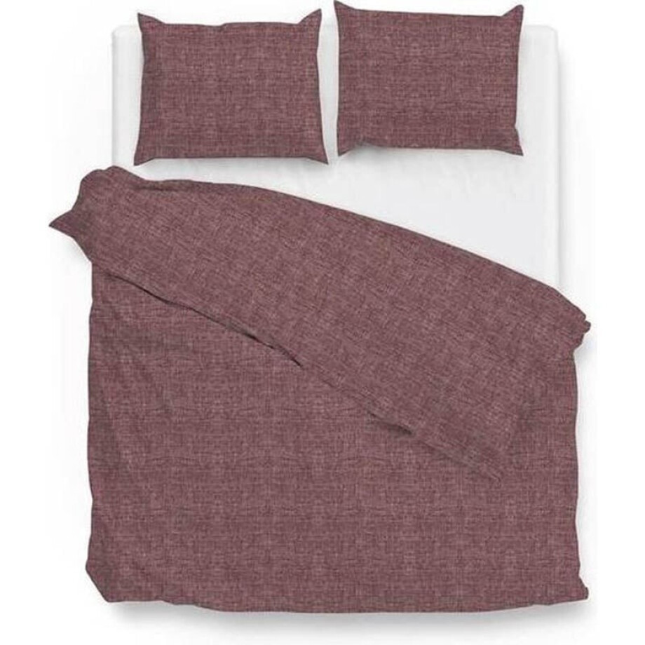 Dekbedovertrek Katoen Lino Wine Red Patroon 240x200 Cm Zo!Home - Dekbed-Discounter.nl afbeelding 1