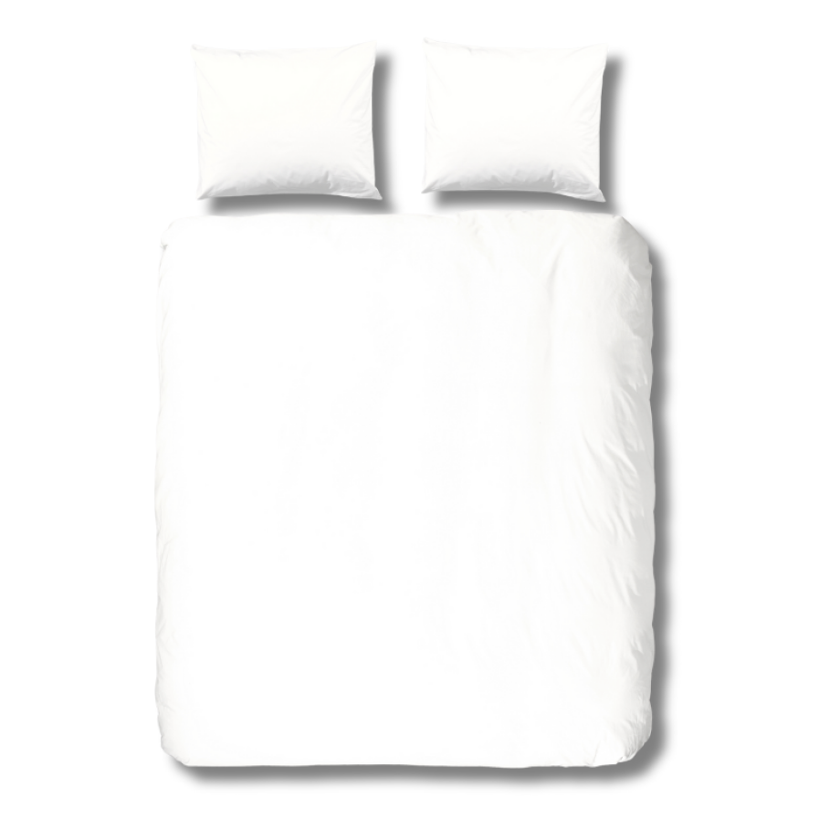 Dekbedovertrek Katoen Percale Lichte Kleuren Effen 200x200 Cm Wit Anti Allergie & Anti Huisstofmijt Good Morning - Dekbed-Discounter.nl afbeelding 1