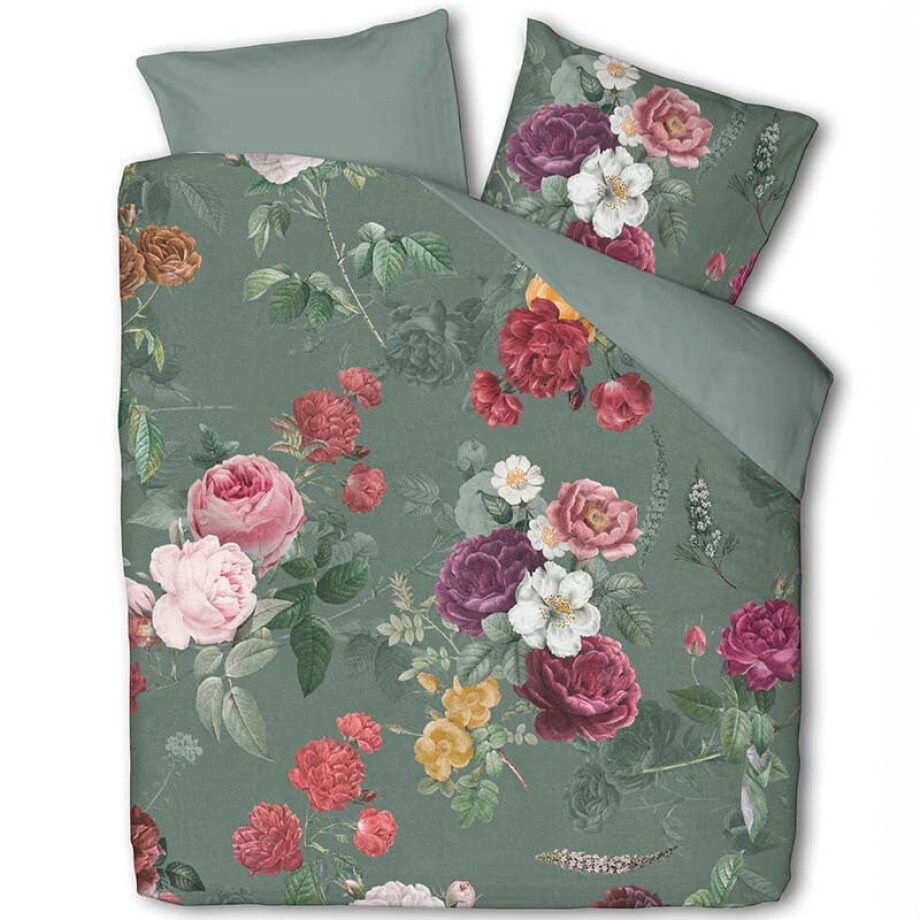 Dekbedovertrek Katoen - Philou Green - Lits-Jumeaux (240x220 Cm) - Groen & Meerkleurig Katoen - Bloemen - Presence - Dekbed-Discounter.nl Dekbedovertrek Katoen - Philou Green - Lits-Jumeaux (240x220 Cm) - Groen & Meerkleurig Katoen - Bloemen - Presence - Dekbed-Discounter.nl afbeelding 1