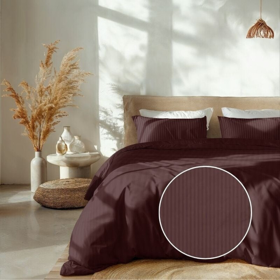 Dekbedovertrek Katoen-Satijn- Banda - Bruin - Tweepersoons (200x200 Cm) - Bruin Katoen-satijn - Strepen - Heckett Lane - Dekbed-Discounter.nl Dekbedovertrek Katoen-Satijn- Banda - Bruin - Tweepersoons (200x200 Cm) - Bruin Katoen-satijn - Strepen - Heckett Lane - Dekbed-Discounter.nl afbeelding 1