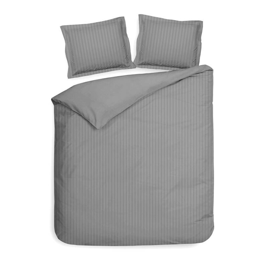Dekbedovertrek Katoen-Satijn - Banda - Grijs - Lits-Jumeaux (240x220 Cm) - Grijs Katoen-satijn - Strepen - Heckett Lane - Dekbed-Discounter.nl Dekbedovertrek Katoen-Satijn - Banda - Grijs - Lits-Jumeaux (240x220 Cm) - Grijs Katoen-satijn - Strepen - Heckett Lane - Dekbed-Discounter.nl afbeelding 1