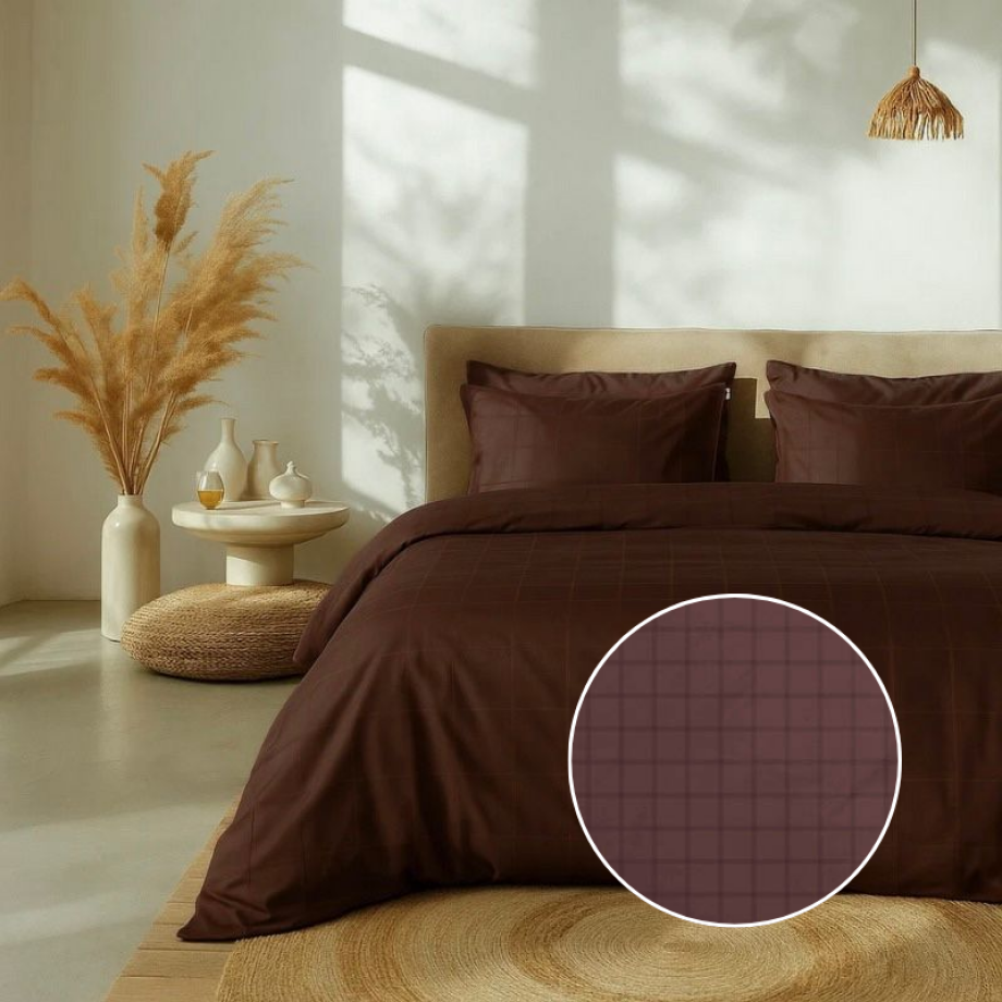Dekbedovertrek Katoen-Satijn - Diamante - Bruin - Lits-Jumeaux XL (260x200 Cm) - Bruin Katoen-satijn - Ruiten - Heckett Lane - Dekbed-Discounter.nl Dekbedovertrek Katoen-Satijn - Diamante - Bruin - Lits-Jumeaux XL (260x200 Cm) - Bruin Katoen-satijn - Ruiten - Heckett Lane - Dekbed-Discounter.nl afbeelding 1