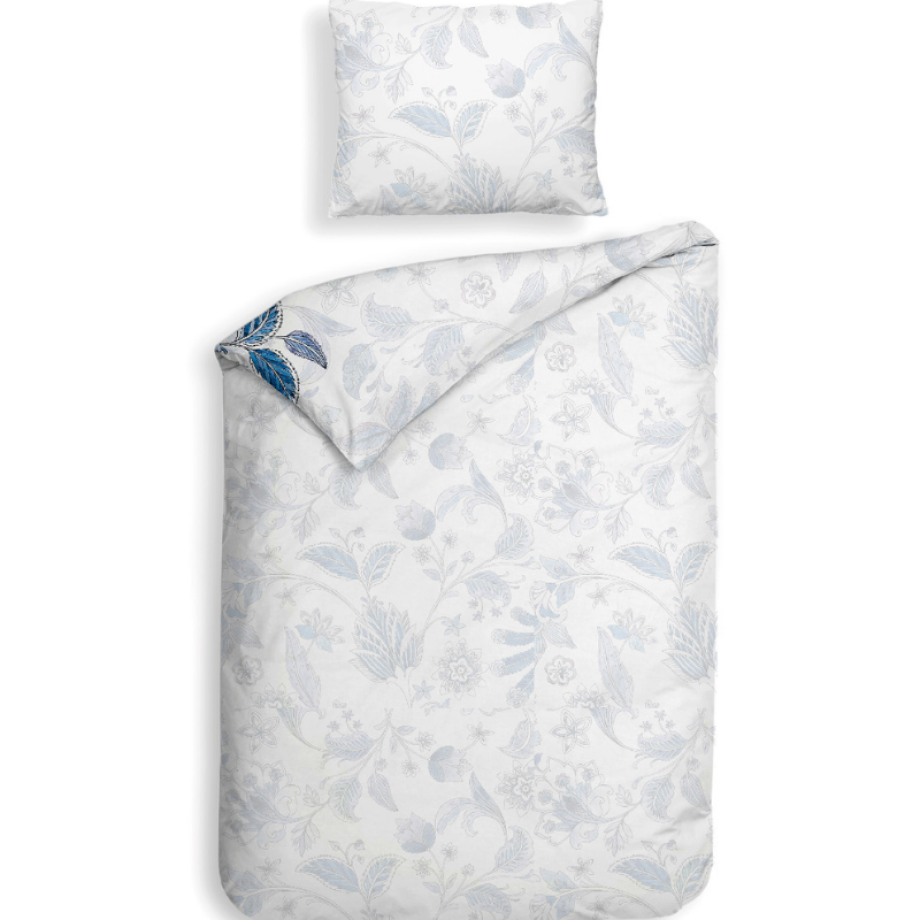 Dekbedovertrek Katoen-Satijn - Double Face - Asia - Eenpersoons (140x200 Cm) - Wit Katoen-satijn - Bloemen - Heckett Lane - Dekbed-Discounter.nl Dekbedovertrek Katoen-Satijn - Double Face - Asia - Eenpersoons (140x200 Cm) - Wit Katoen-satijn - Bloemen - Heckett Lane - Dekbed-Discounter.nl afbeelding 1