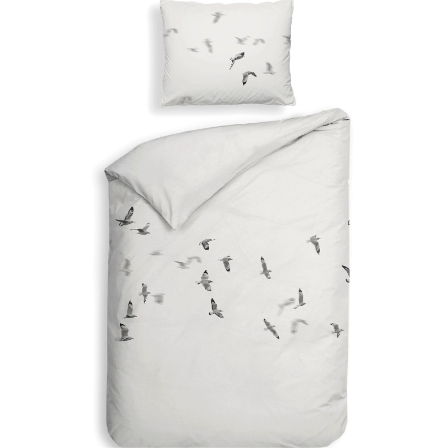 Dekbedovertrek Katoen-Satijn - Double Face - Esma - Eenpersoons (140x200 Cm) - Meerkleurig Katoen-satijn - Dieren - Heckett Lane - Dekbed-Discounter.nl afbeelding 1