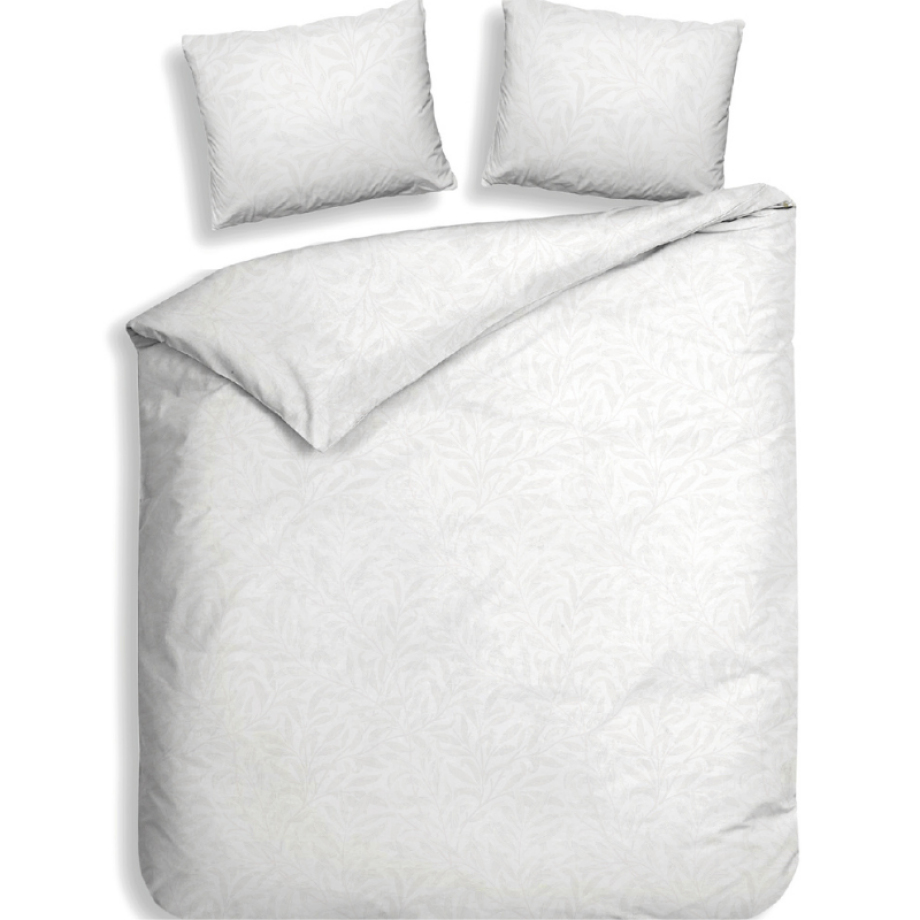 Dekbedovertrek Katoen-Satijn - Double Face - Jolie - Tweepersoons (200x200 Cm) - Wit Katoen-satijn - Bloemen - Heckett Lane - Dekbed-Discounter.nl afbeelding 1