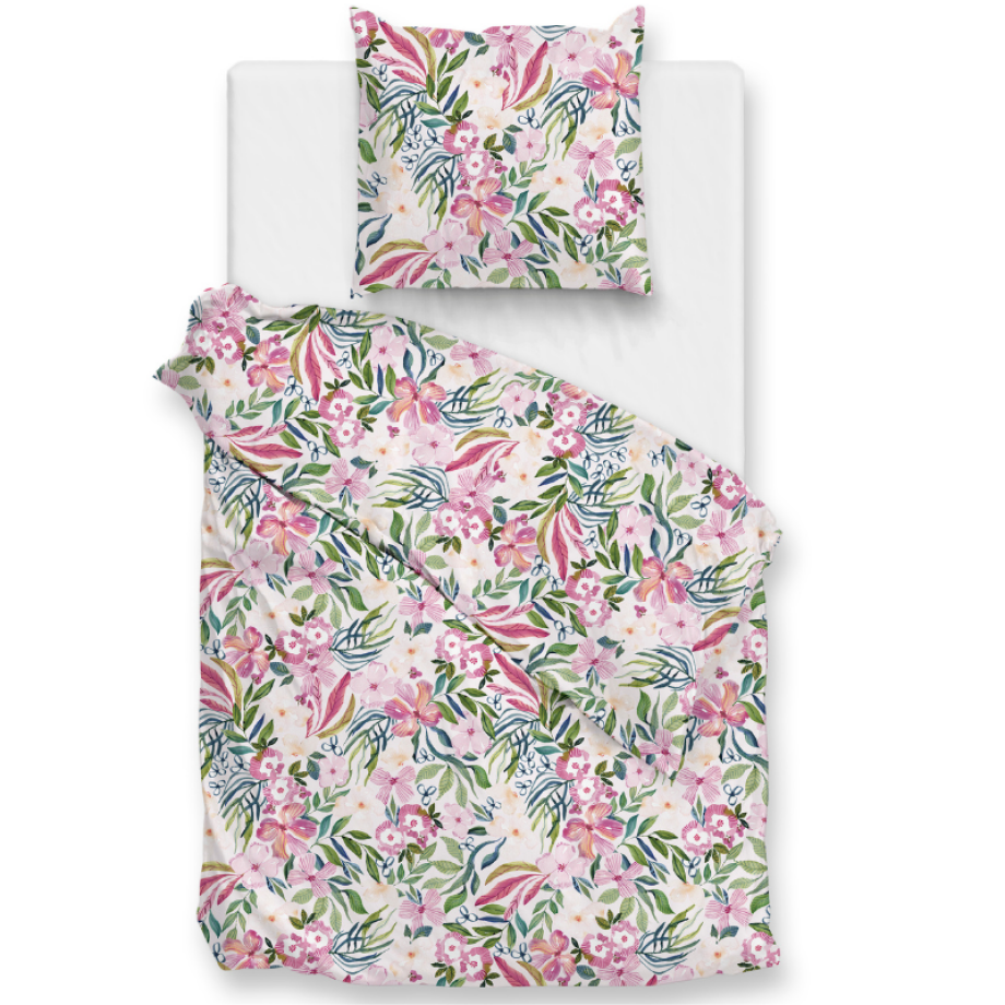 Dekbedovertrek Katoen-Satijn - Evita - Eenpersoons (140x200 Cm) - Meerkleurig Katoen-satijn - Bloemen - Zo!Home - Dekbed-Discounter.nl Dekbedovertrek Katoen-Satijn - Evita - Eenpersoons (140x200 Cm) - Meerkleurig Katoen-satijn - Bloemen - Zo!Home - Dekbed-Discounter.nl afbeelding 1