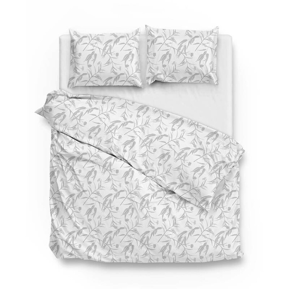 Dekbedovertrek Katoen-Satijn - Fiora Di Satinado - Wit - Eenpersoons (140x200 Cm) - Wit Katoen-satijn - Natuur - Zo!Home - Dekbed-Discounter.nl afbeelding 1