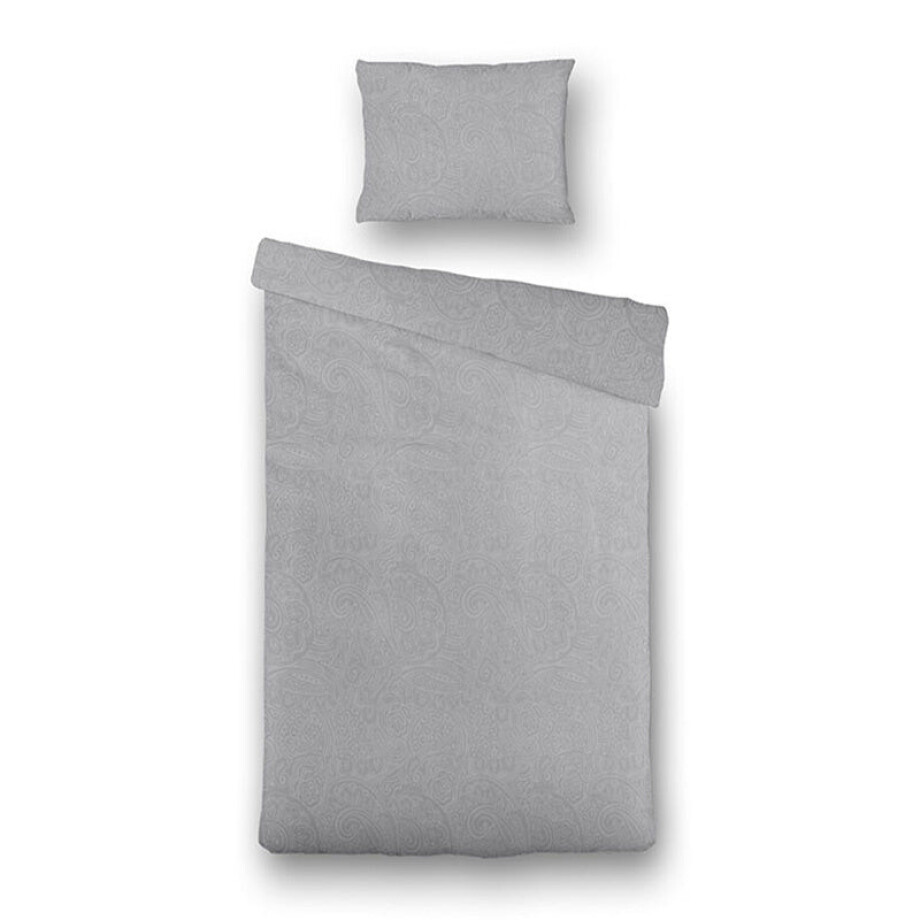 Dekbedovertrek Katoen-Satijn - Hotel Binkey - Eenpersoons (140x200 Cm) - Grijs Katoen-satijn - Patroon - Presence - Dekbed-Discounter.nl Dekbedovertrek Katoen-Satijn - Hotel Binkey - Eenpersoons (140x200 Cm) - Grijs Katoen-satijn - Patroon - Presence - Dekbed-Discounter.nl afbeelding 1