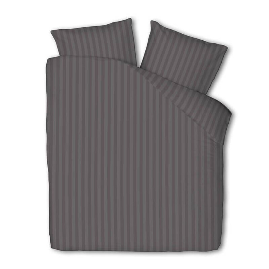 Dekbedovertrek Katoen-Satijn - Satijnstreep - Antraciet - Lits-Jumeaux (240x220 Cm) - Antraciet Katoen-satijn - Strepen - Presence - Dekbed-Discounter.nl Dekbedovertrek Katoen-Satijn - Satijnstreep - Antraciet - Lits-Jumeaux (240x220 Cm) - Antraciet Katoen-satijn - Strepen - Presence - Dekbed-Discounter.nl afbeelding 1