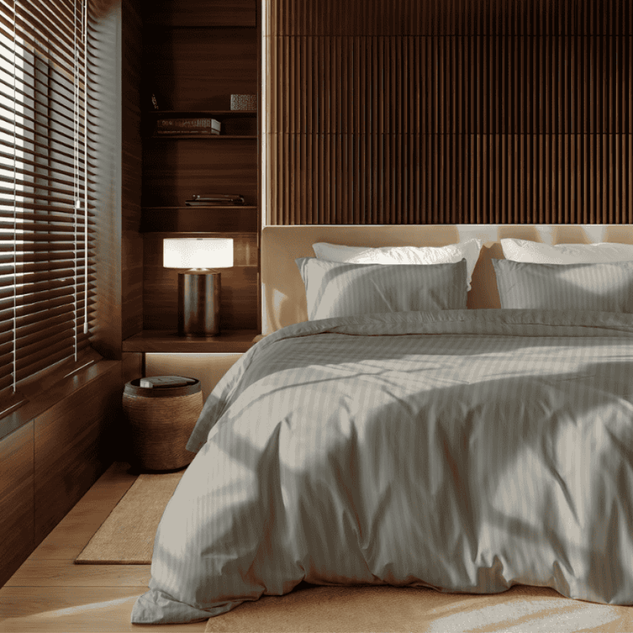 Dekbedovertrek Katoen-Satijn - Satijnstreep - Eenpersoons (140x200 Cm) - Grijs Katoen-satijn - Strepen - Presence - Dekbed-Discounter.nl Dekbedovertrek Katoen-Satijn - Satijnstreep - Eenpersoons (140x200 Cm) - Grijs Katoen-satijn - Strepen - Presence - Dekbed-Discounter.nl afbeelding 1