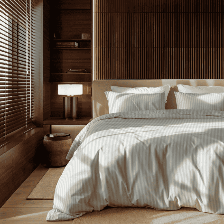 Dekbedovertrek Katoen-Satijn - Satijnstreep - Eenpersoons (140x200 Cm) - Wit Katoen-satijn - Strepen - Presence - Dekbed-Discounter.nl Dekbedovertrek Katoen-Satijn - Satijnstreep - Eenpersoons (140x200 Cm) - Wit Katoen-satijn - Strepen - Presence - Dekbed-Discounter.nl afbeelding 1