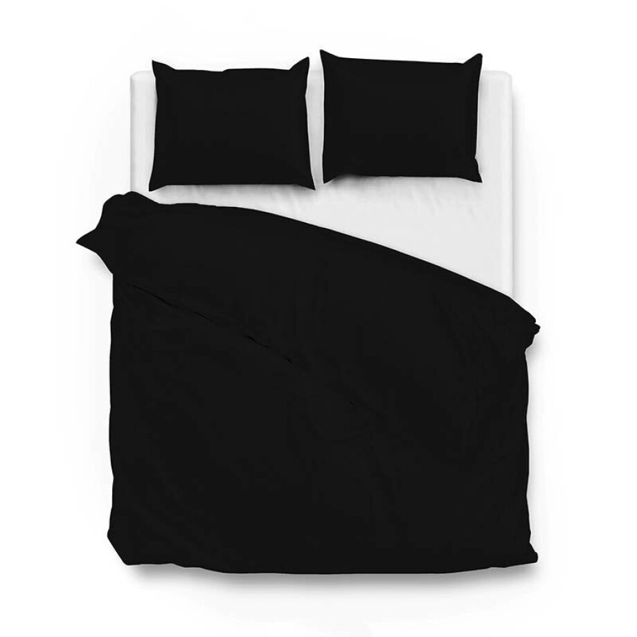 Dekbedovertrek Katoen Satijn Satinado Night Black Effen 140x200 Cm Zo!Home - Dekbed-Discounter.nl afbeelding 1