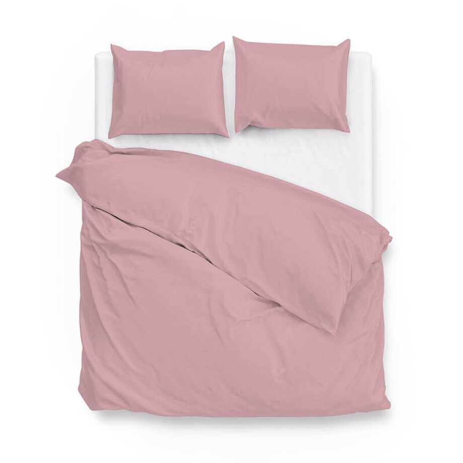 Dekbedovertrek Katoen-Satijn - Satinado - Shady Pink - Lits-Jumeaux XL (260x200 Cm) - Roze Katoen-satijn - Effen - Zo!Home - Dekbed-Discounter.nl afbeelding 1