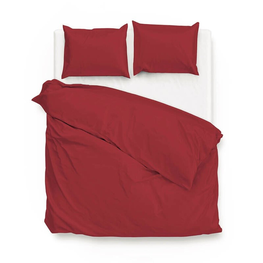 Dekbedovertrek Katoen Satijn Satinado Spicy Red Effen 240x200 Cm Zo!Home - Dekbed-Discounter.nl afbeelding 1