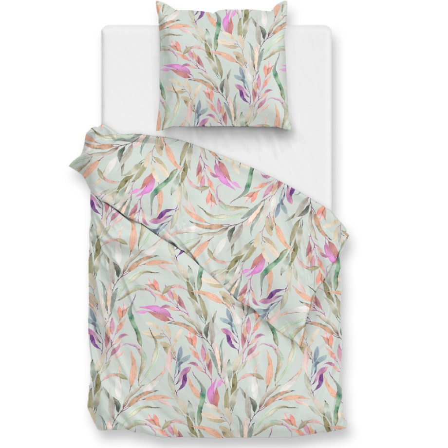 Dekbedovertrek Katoen-Satijn - Tia - Eenpersoons (140x200 Cm) - Groen Katoen-satijn - - Zo!Home - Dekbed-Discounter.nl Dekbedovertrek Katoen-Satijn - Tia - Eenpersoons (140x200 Cm) - Groen Katoen-satijn - - Zo!Home - Dekbed-Discounter.nl afbeelding 1