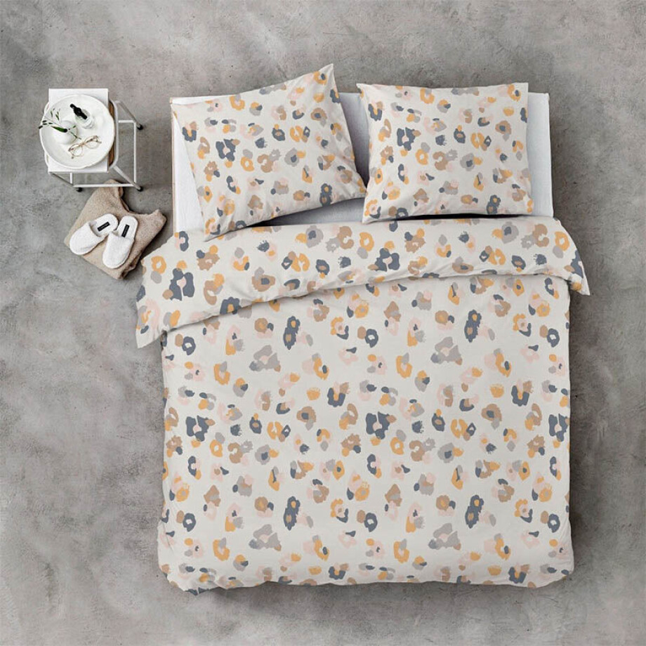 Dekbedovertrek Katoen - Soft Animal - Lits-Jumeaux (240x220 Cm) - Meerkleurig & Crème Katoen - Stippen - Byrklund - Dekbed-Discounter.nl afbeelding 1