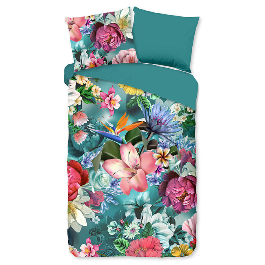 Dekbedovertrek Katoen - Taindra - Eenpersoons (140x200 Cm) - Meerkleurig Katoen - Natuur - Good Morning - Dekbed-Discounter.nl afbeelding 1