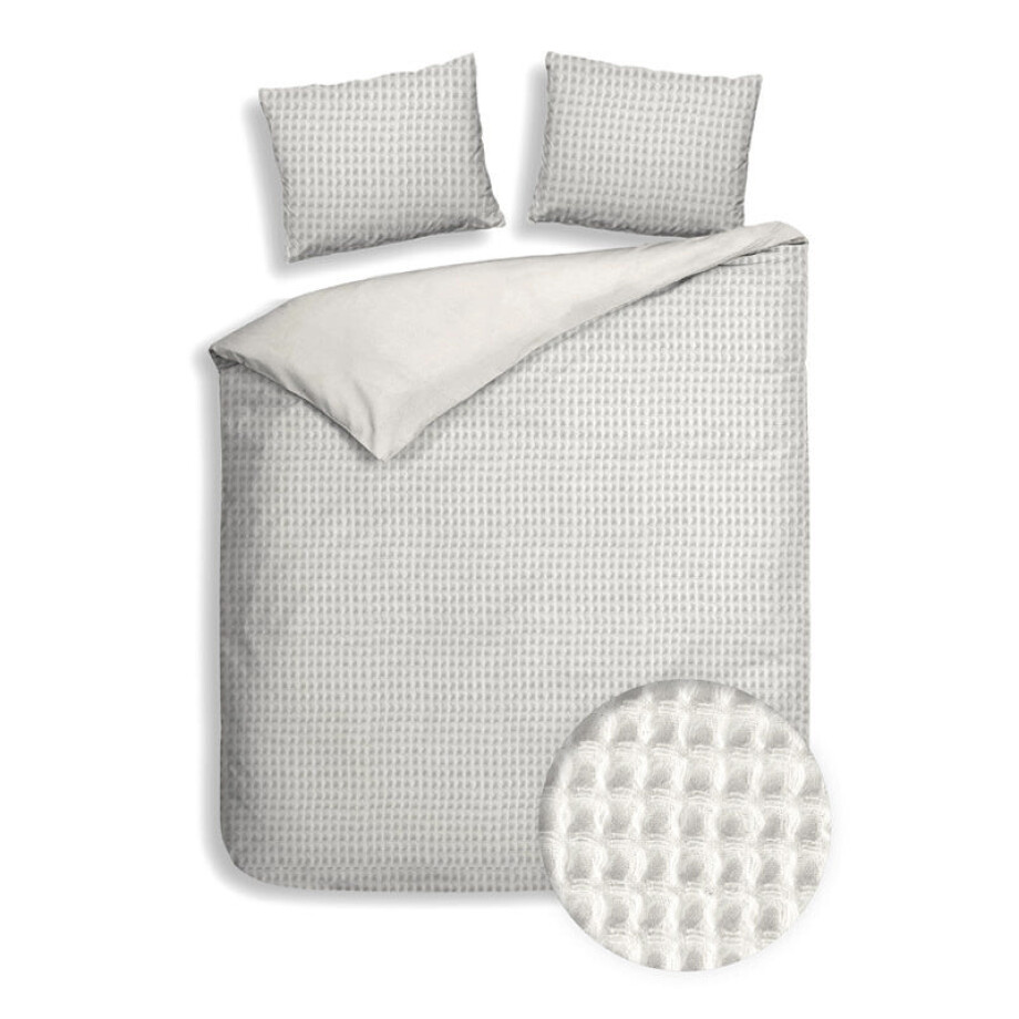 Dekbedovertrek Katoen Vafala Effen 200x200 Cm Crème Heckett Lane - Dekbed-Discounter.nl afbeelding 1