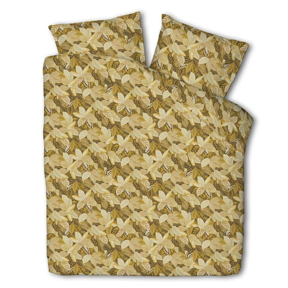 Dekbedovertrek Luna - Autumn Leaves - Eenpersoons (140x200 Cm) - Geel - Natuur - Luna Bedding - Dekbed-Discounter.nl afbeelding 1