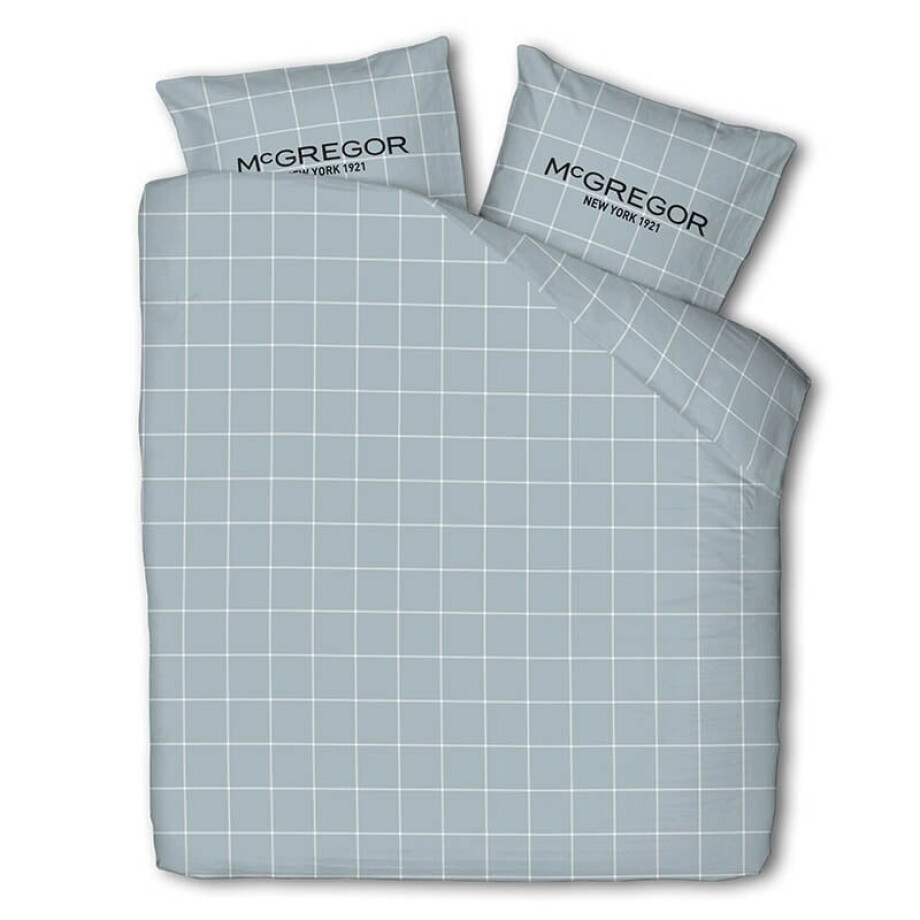 Dekbedovertrek McGregor - Katoen-Flanel - Coastal Blues - Eenpersoons (140x200 Cm) - Blauw Flanel Katoen - Strepen - McGregor - Dekbed-Discounter.nl afbeelding 1