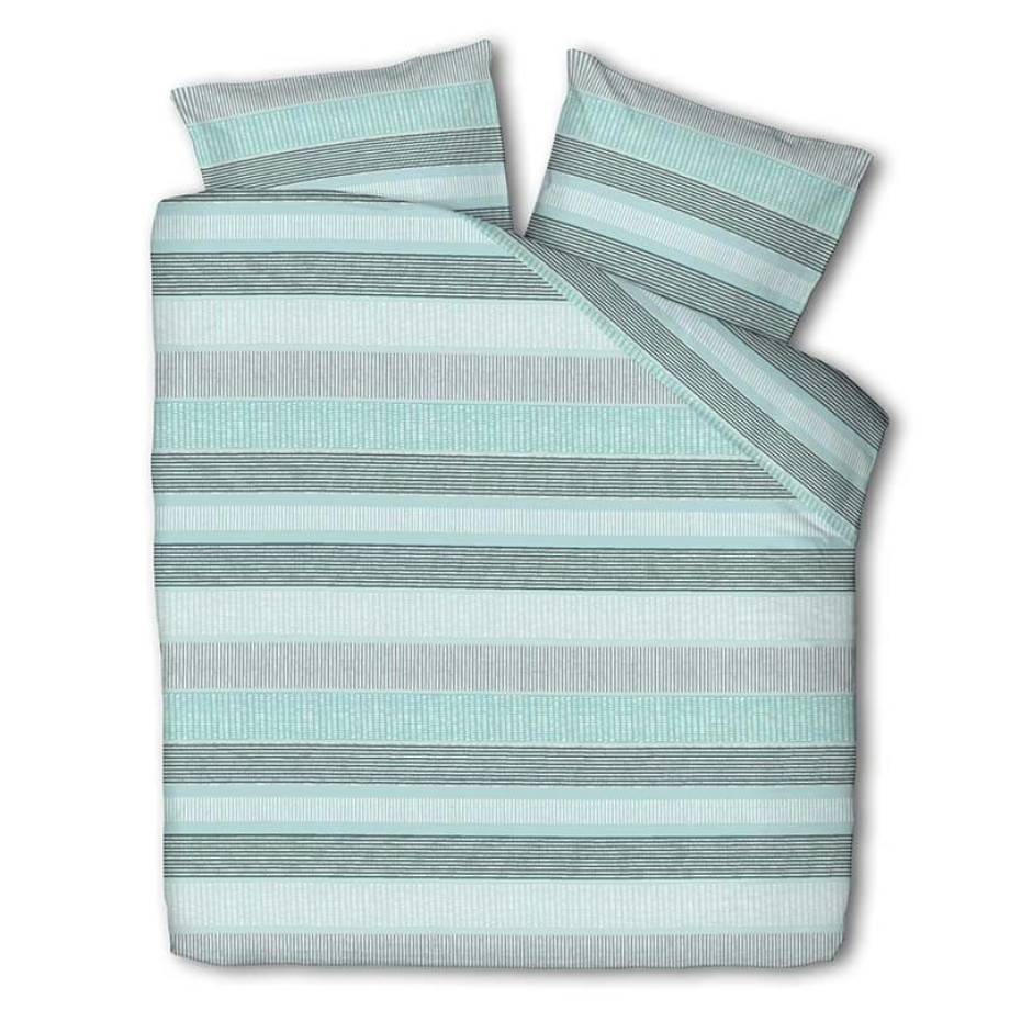 Dekbedovertrek Ocean Stripes Dekbedovertrek - Tweepersoons (200x220 cm) - Meerkleurig Polyester-katoen - Dessin: Strepen - Luna Bedding - afbeelding 1