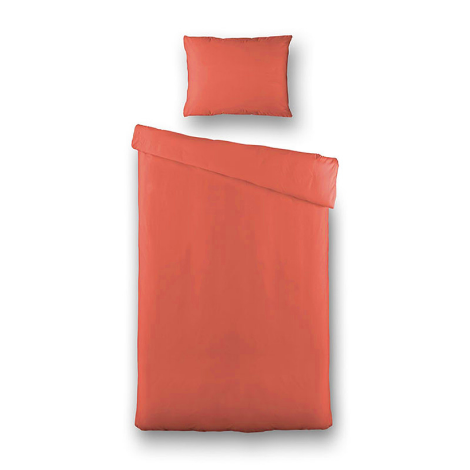Dekbedovertrek Percale-Katoen - Uni - Koraal - Eenpersoons (140x200 Cm) - Rood Percale Katoen Katoen - Effen - Presence - Dekbed-Discounter.nl Dekbedovertrek Percale-Katoen - Uni - Koraal - Eenpersoons (140x200 Cm) - Rood Percale Katoen Katoen - Effen - Presence - Dekbed-Discounter.nl afbeelding 1