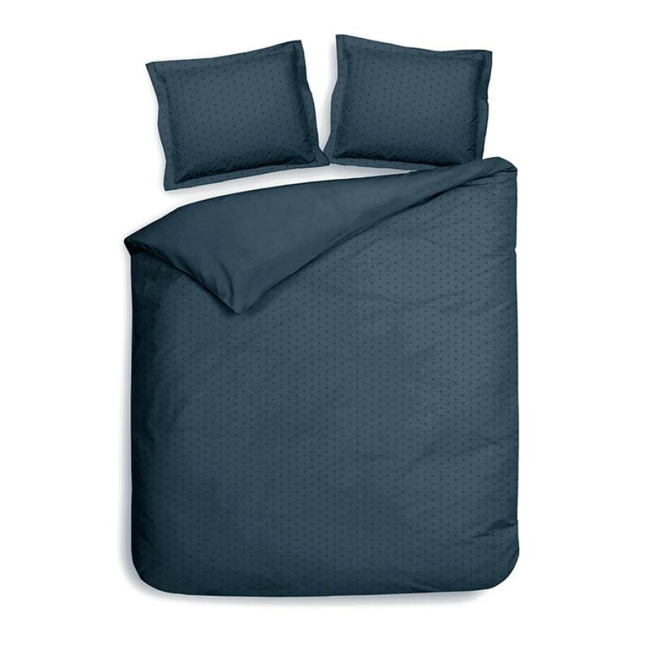 Dekbedovertrek Punto Katoen-Satijn - Marine Blauw - Tweepersoons (200x200 Cm) - Blauw Katoen-satijn - Stippen - Heckett Lane - Dekbed-Discounter.nl Dekbedovertrek Punto Katoen-Satijn - Marine Blauw - Tweepersoons (200x200 Cm) - Blauw Katoen-satijn - Stippen - Heckett Lane - Dekbed-Discounter.nl afbeelding 1