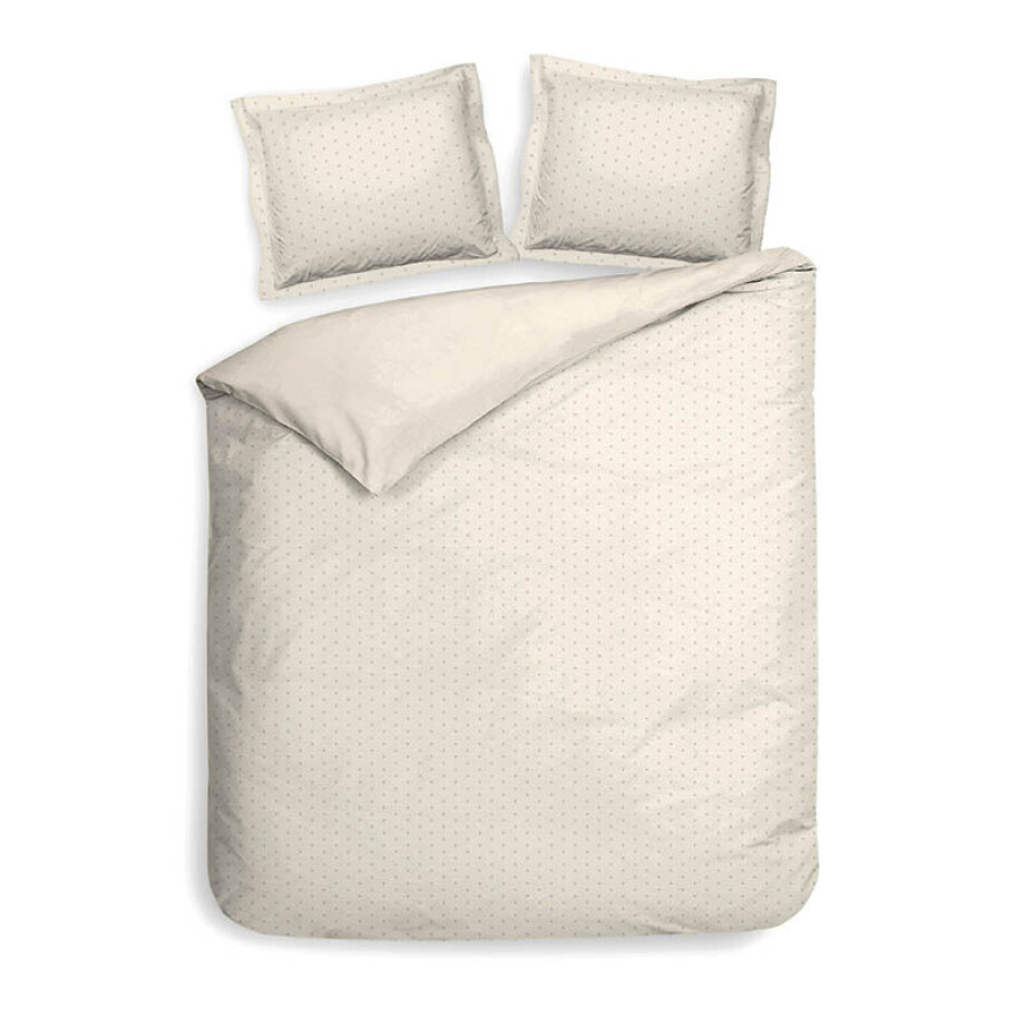 Dekbedovertrek Punto Katoen-Satijn - Off White - Lits-Jumeaux (240x220 Cm) - Wit Katoen-satijn - Stippen - Heckett Lane - Dekbed-Discounter.nl afbeelding 1