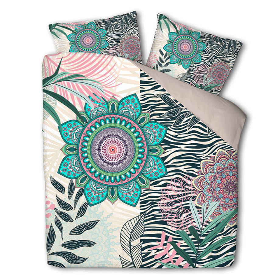 Dekbedovertrek Smiling Serenade - Lits-Jumeaux (240x220 Cm) - Meerkleurig Polyester-katoen - Patroon - Luna Bedding - Dekbed-Discounter.nl afbeelding 1