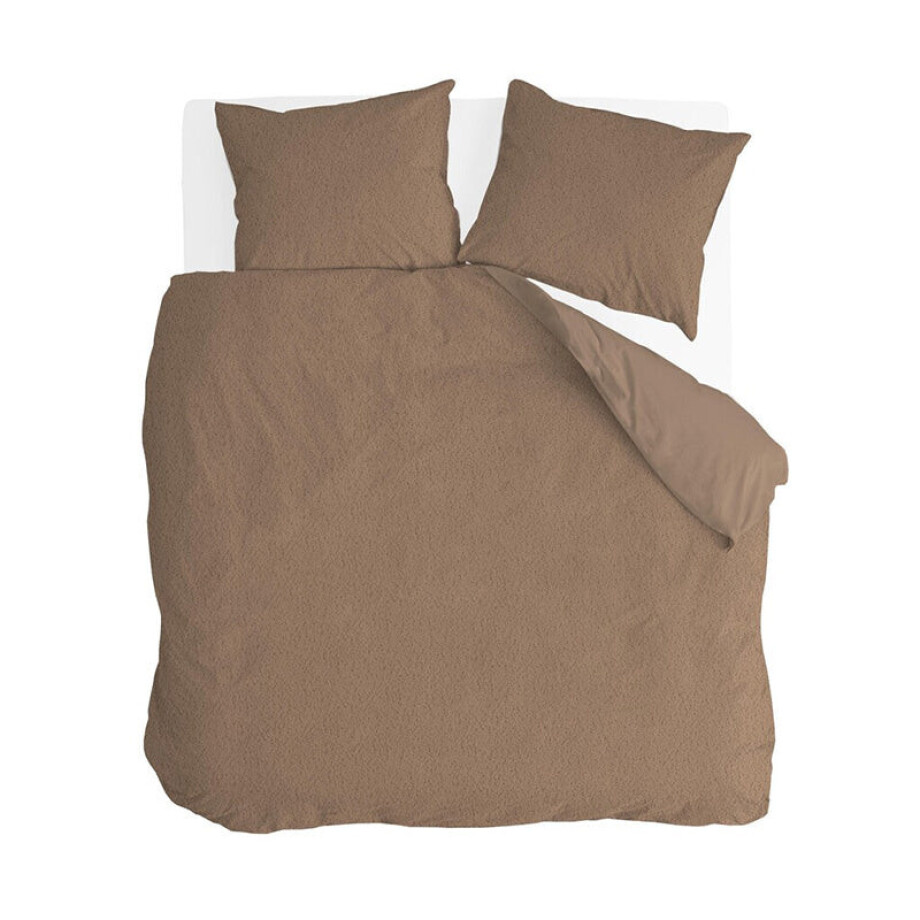 Dekbedovertrek Soft & Fluffy - Taupe - Eenpersoons (140x200 Cm) - Taupe Microvezel - Effen - Byrklund - Dekbed-Discounter.nl afbeelding 