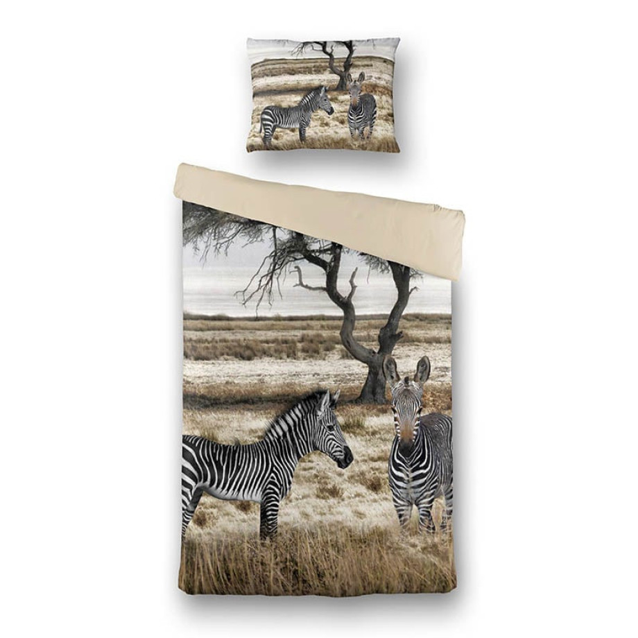 Dekbedovertrek Oase - Eenpersoons (140x220 cm) - Meerkleurig Polyester-katoen - Dessin: Natuur - Luna Bedding - Dekbed-Discounter.nl afbeelding 