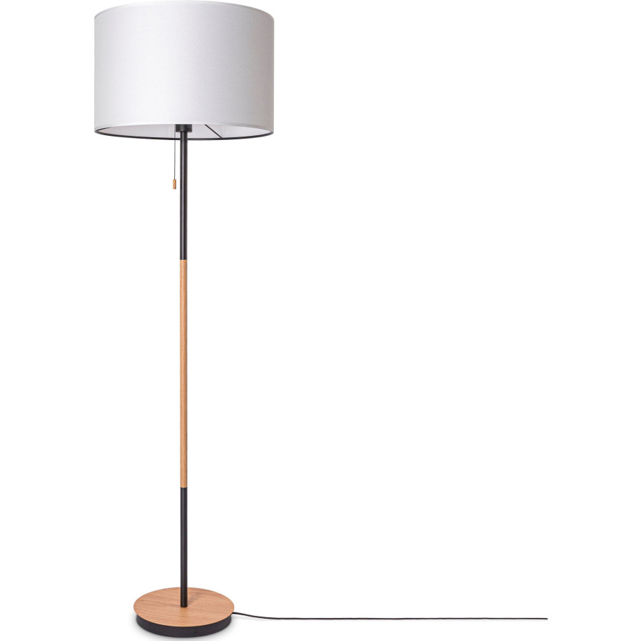 Paco Home Staande lamp EKO CANVAS UNI COLOR Stoffkap woonkamer Scandi vloerlamp E27 effen stoflamp afbeelding 1