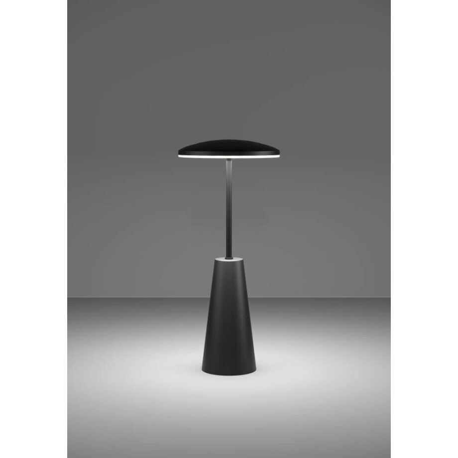 EGLO Tafellamp Piccola dimmbare nachttafellamp, metaal in zwart, lamp voor balkon, ip54 (1 stuk) afbeelding 1