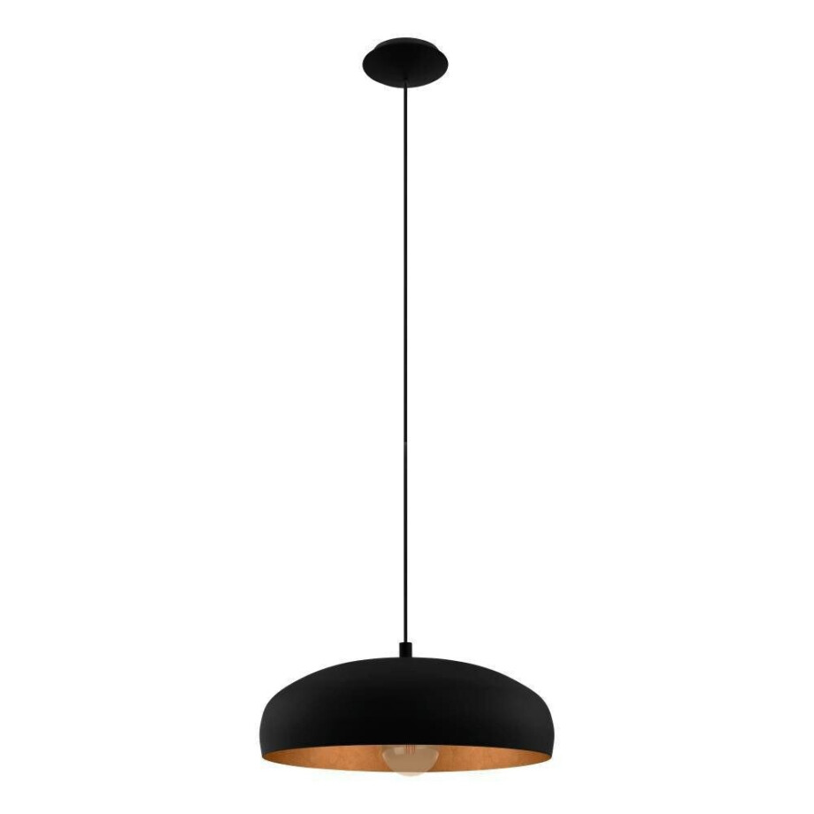 EGLO Hanglamp MOGANO 1 Hanglamp vintage van staal in zwart, koper, eettafel lamp, E27 (1 stuk) afbeelding 1