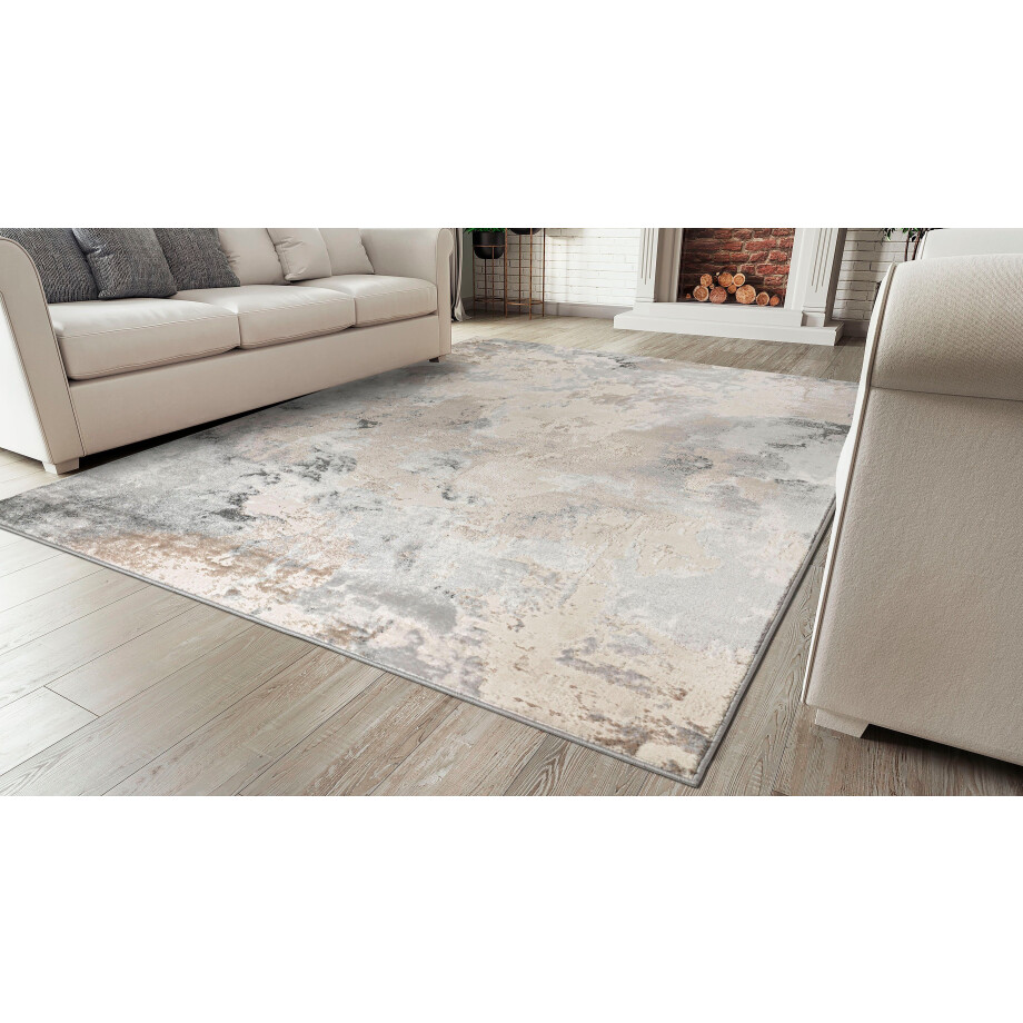 my home Vloerkleed HAMAR zachte haptiek, marmer-uiterlijk, modern design, woonkamer afbeelding 1