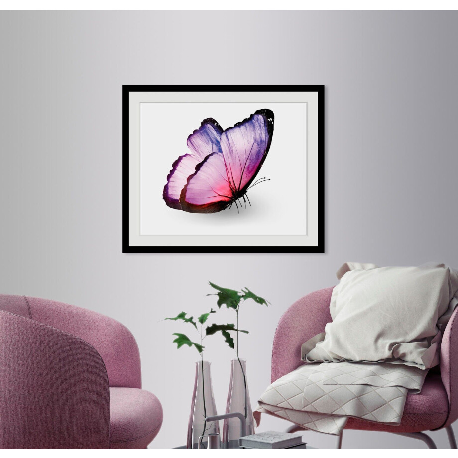 queence Wanddecoratie Alex HD premium posterdruk incl. houten lijst (1 stuk) afbeelding 1