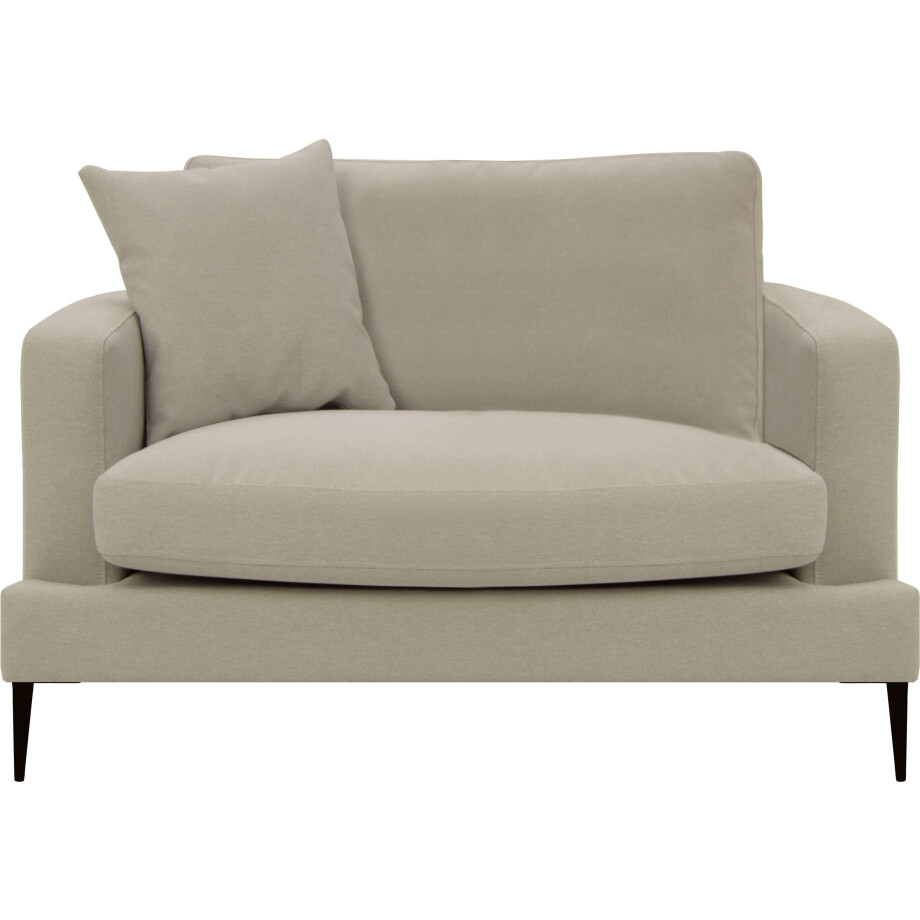 Leonique Fauteuil Cozy Loungesessel, Designersessel, Maße B/T/H: 91/97/80 cm met metalen poten en sierkussen afbeelding 1