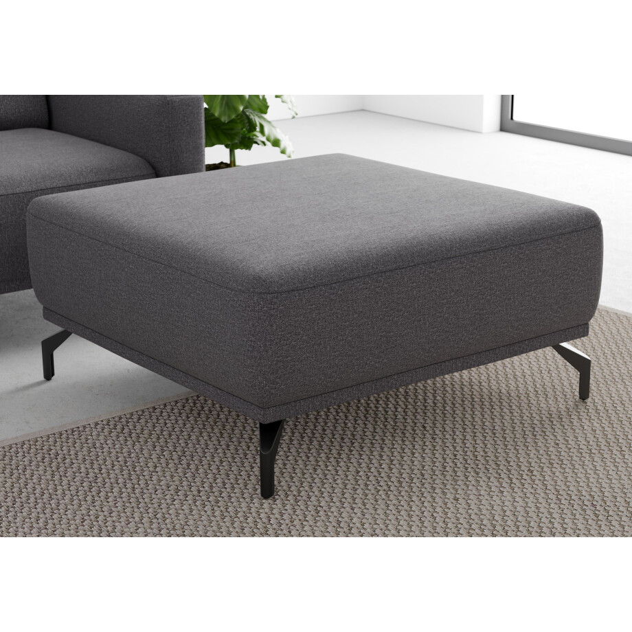 sit&more Hocker Bailando met binnenvering en zwarte, matte metalen poten afbeelding 1