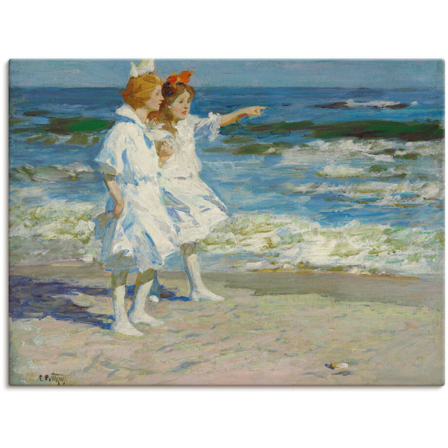 Artland Artprint Meisje aan het strand. als artprint op linnen, muursticker in verschillende maten afbeelding 1