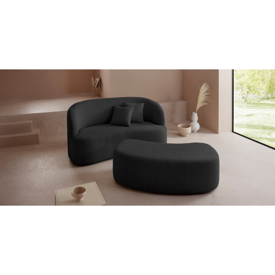 LeGer Home by Lena Gercke 2-zitsbank Dilara afgeronde rugleuning en front, in 3 stofkwaliteiten afbeelding 1